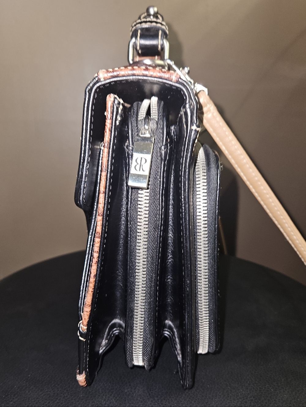 💥Sale💥Bellerose Vintage 1980's Exotic Leather Satchel - Picture 3 of 10